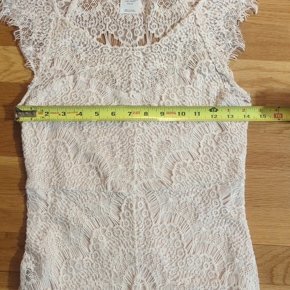 Intimately Free People Lace Peek a Boo Dress in ivory blush - size XS - Picture 7 of 11